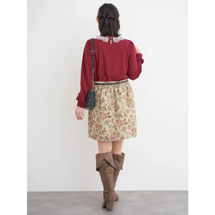 ビジューレース襟リブトップス | Re-J＆SUPURE | 詳細画像10 