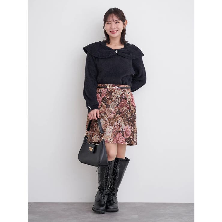 リボンオフショルフェザーニットトップス | Re-J＆SUPURE | 詳細画像27 