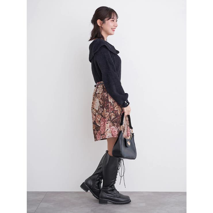 リボンオフショルフェザーニットトップス | Re-J＆SUPURE | 詳細画像30 