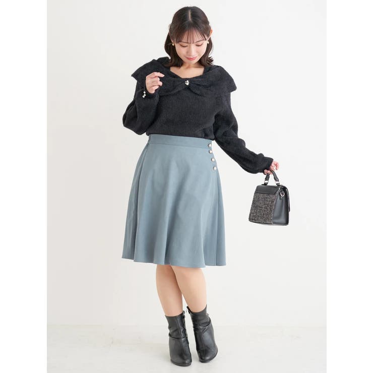 リボンオフショルフェザーニットトップス | Re-J＆SUPURE | 詳細画像33 