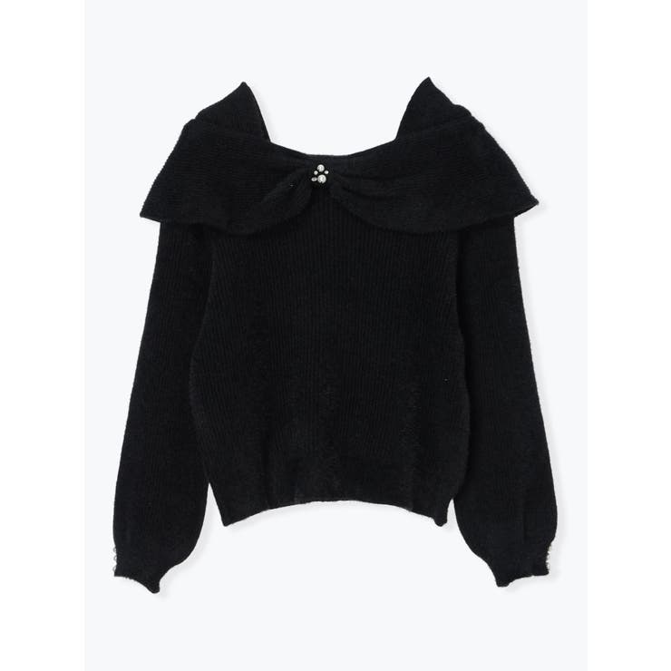 リボンオフショルフェザーニットトップス | Re-J＆SUPURE | 詳細画像44 