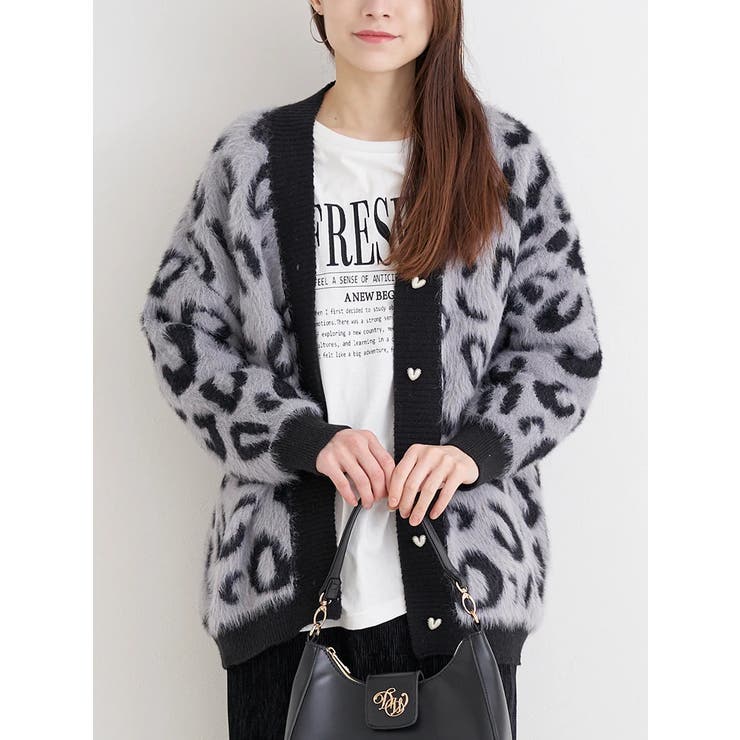 【WEB限定】レオパード柄シャギーニットカーディガン | Re-J＆SUPURE | 詳細画像8 