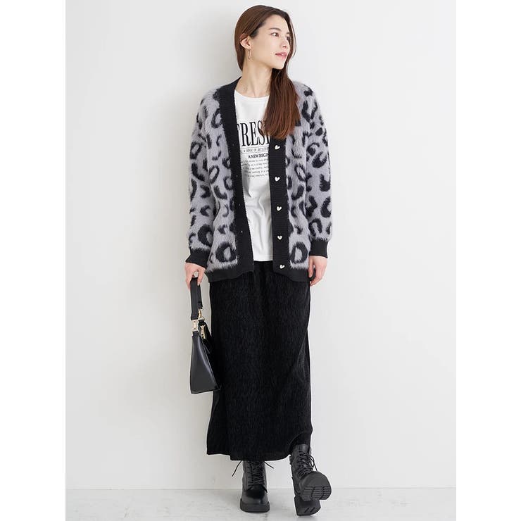 【WEB限定】レオパード柄シャギーニットカーディガン | Re-J＆SUPURE | 詳細画像12 