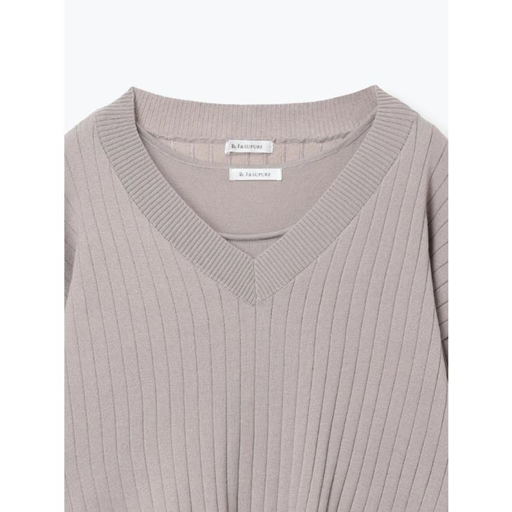 [SET]Vネックニットトップス×ノースリワンピース | Re-J＆SUPURE | 詳細画像7 