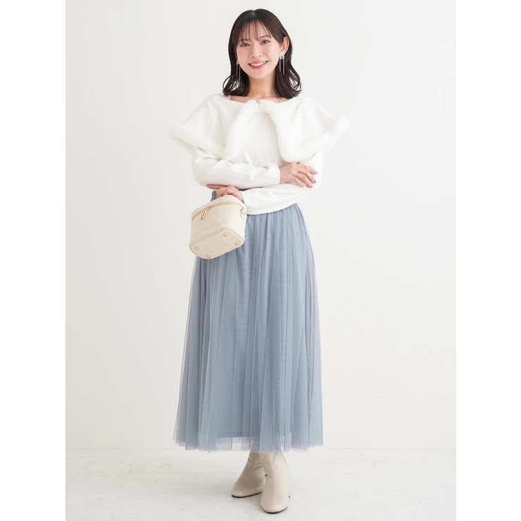 ケープドッキングオフショルダー風ニットプルオーバー | Re-J＆SUPURE | 詳細画像17 