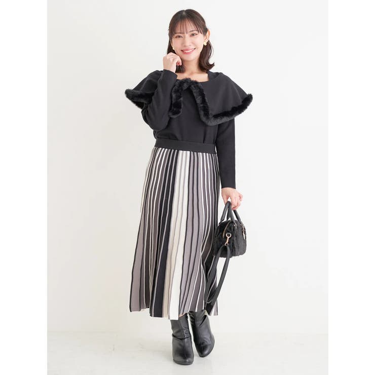 ケープドッキングオフショルダー風ニットプルオーバー | Re-J＆SUPURE | 詳細画像21 