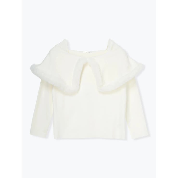 ケープドッキングオフショルダー風ニットプルオーバー | Re-J＆SUPURE | 詳細画像24 