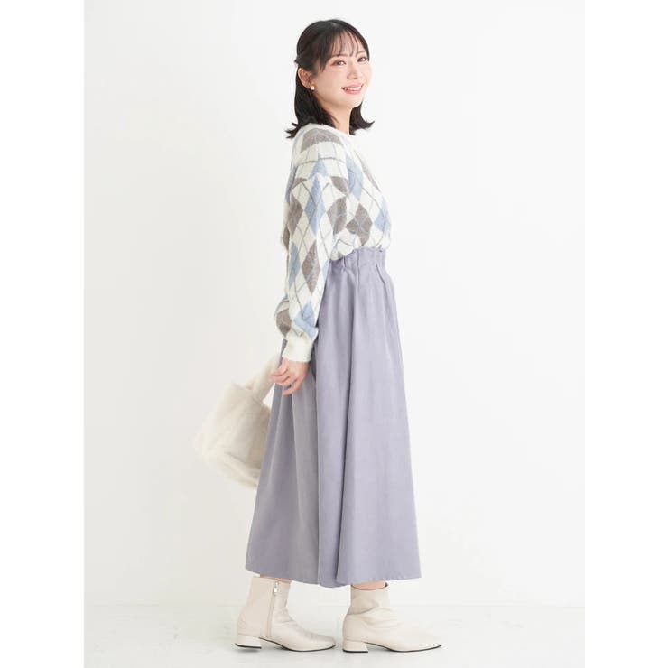 ラメ入りアーガイル柄フェザーニットトップス | Re-J＆SUPURE | 詳細画像10 