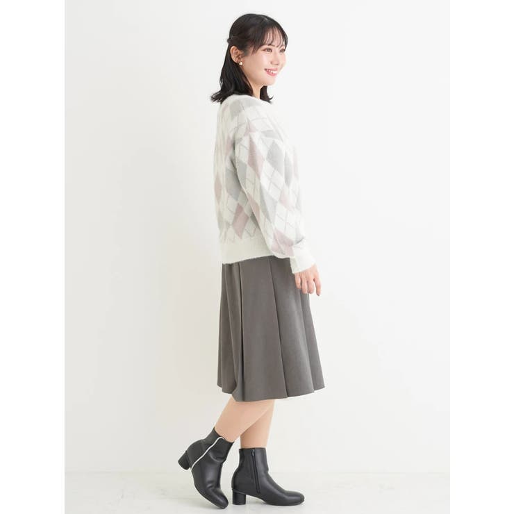 ラメ入りアーガイル柄フェザーニットトップス | Re-J＆SUPURE | 詳細画像19 