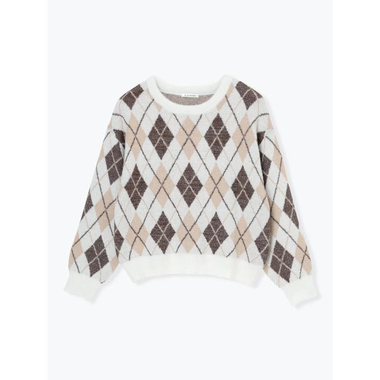 ラメ入りアーガイル柄フェザーニットトップス | Re-J＆SUPURE | 詳細画像28 