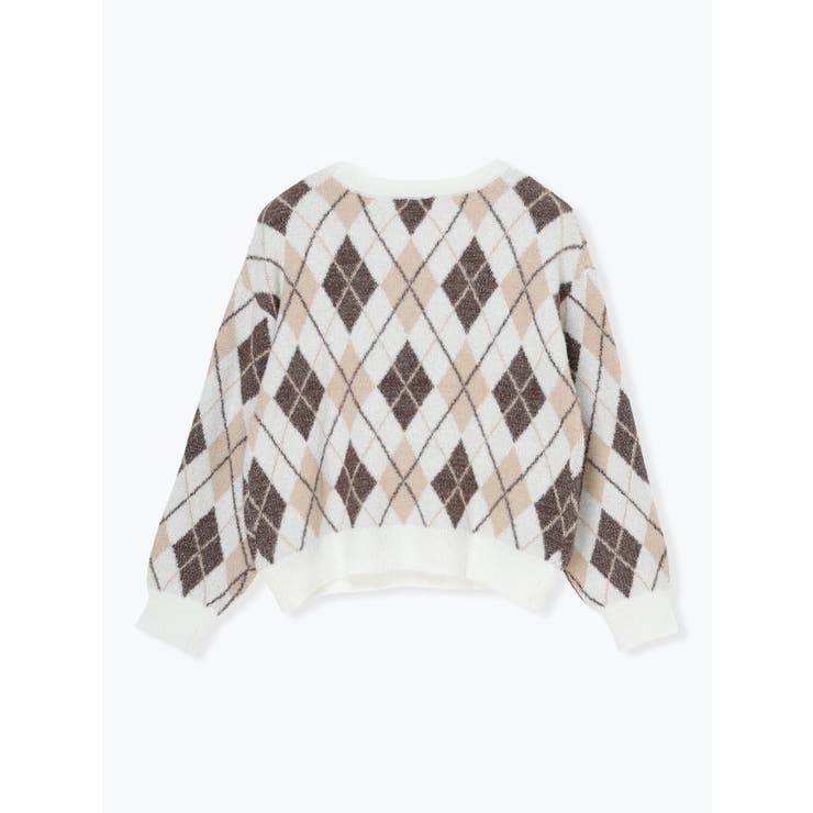 ラメ入りアーガイル柄フェザーニットトップス | Re-J＆SUPURE | 詳細画像29 