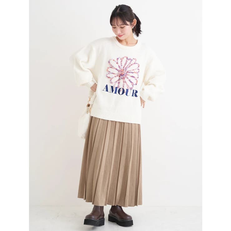 カラフルモールヤーンフラワーニットプルオーバー | Re-J＆SUPURE | 詳細画像10 