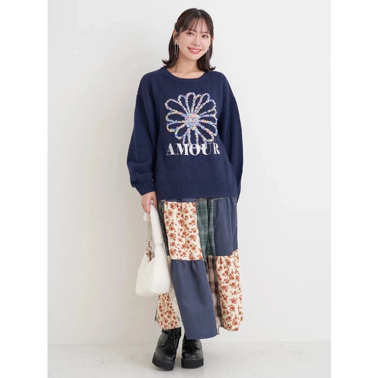 カラフルモールヤーンフラワーニットプルオーバー | Re-J＆SUPURE | 詳細画像17 