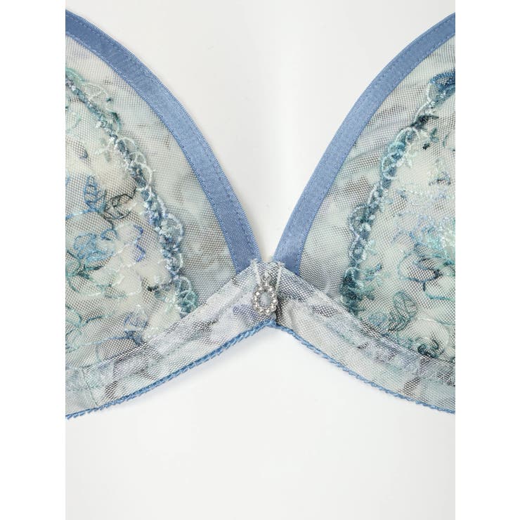 [D85-I95］フラワープリント刺繍レースブラ＆ショーツ(モールドカップ） | Re-J＆SUPURE | 詳細画像7 