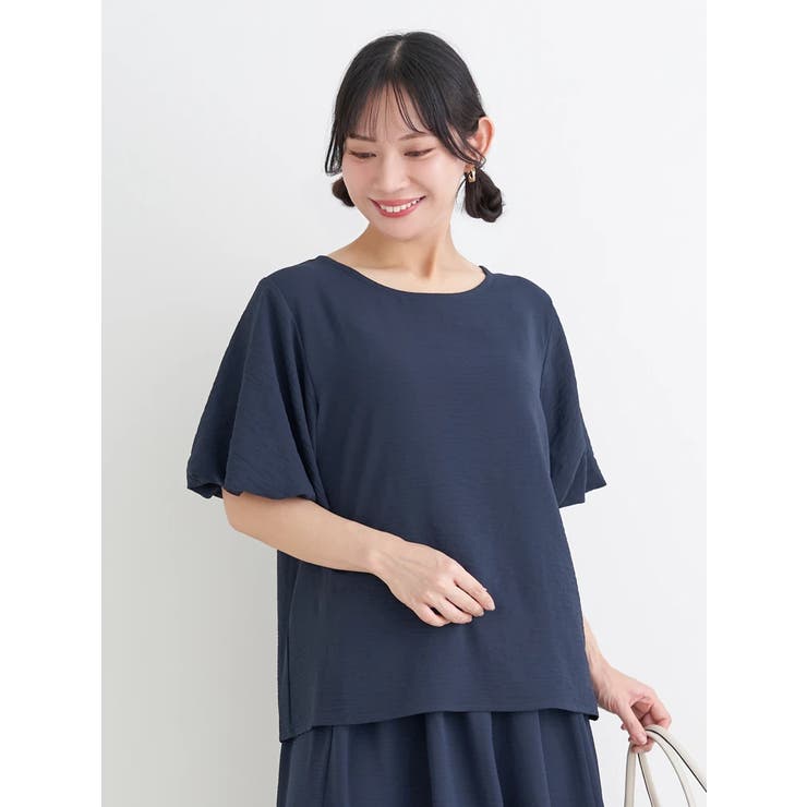 【接触冷感】[らくちんケア]シボ袖バルーンプルオーバー（セットアップ可） | Re-J＆SUPURE | 詳細画像20 
