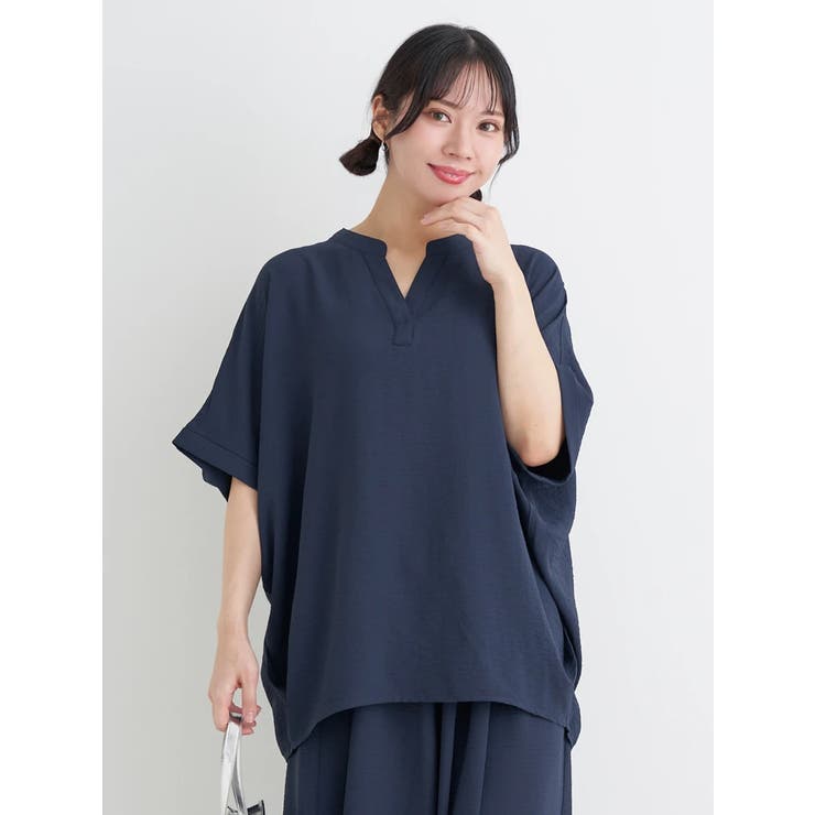 【接触冷感】[らくちんケア]シボスキッパーブラウス（セットアップ可） | Re-J＆SUPURE | 詳細画像21 