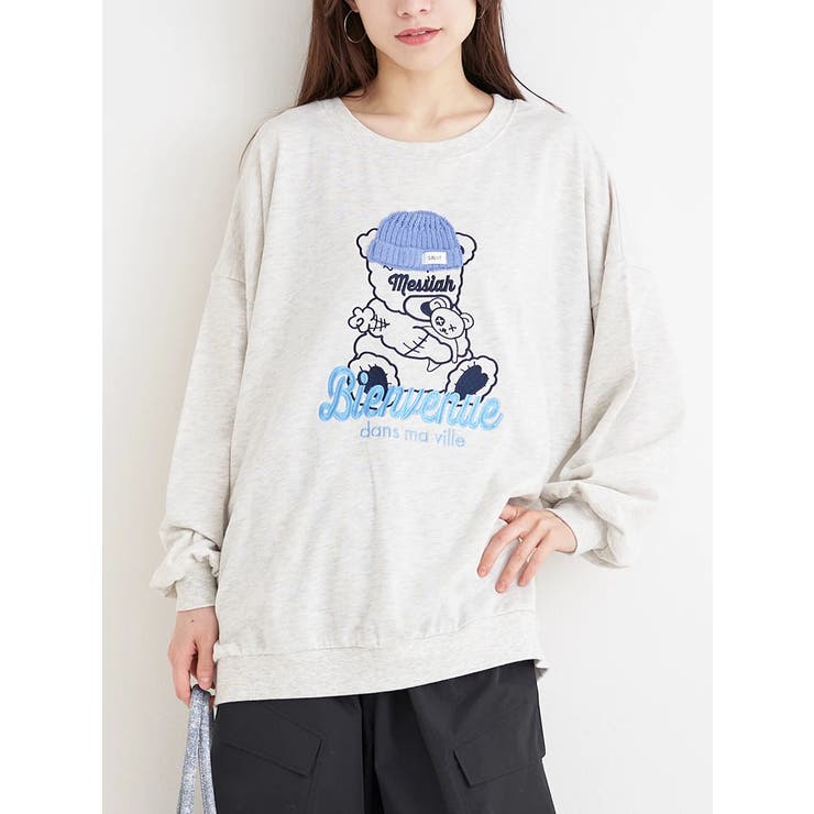 ニット帽くま刺繍裏毛プルオーバー | Re-J＆SUPURE | 詳細画像10 