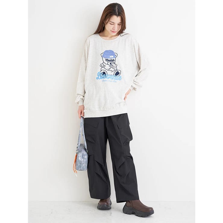 ニット帽くま刺繍裏毛プルオーバー | Re-J＆SUPURE | 詳細画像14 