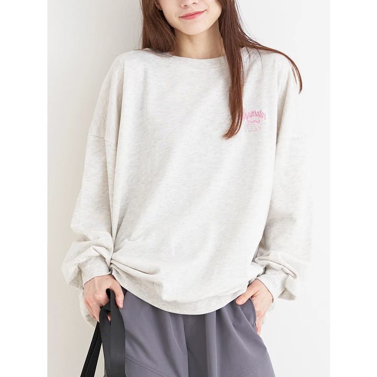 淡グレー | BACKウサギ刺繍プルオーバー | Re-J＆SUPURE