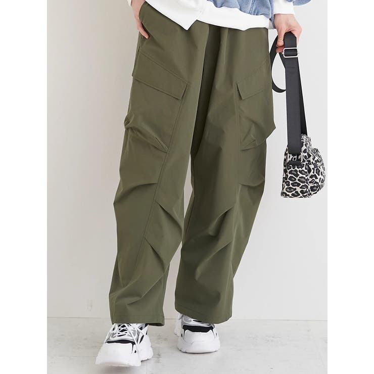 カーキ | カーゴカーブワイドパンツ | Re-J＆SUPURE