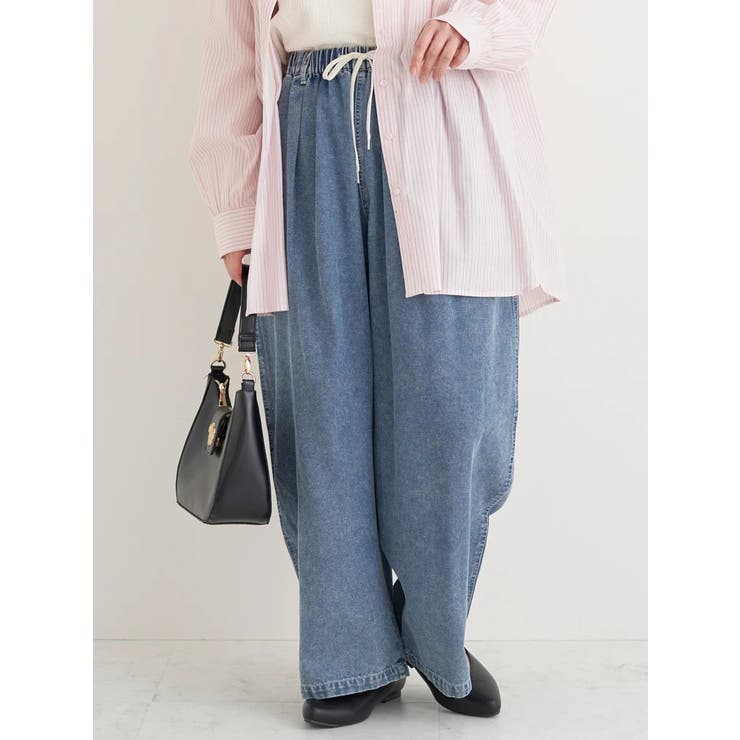 Ａ柄 | デニムイージーワイドパンツ | Re-J＆SUPURE