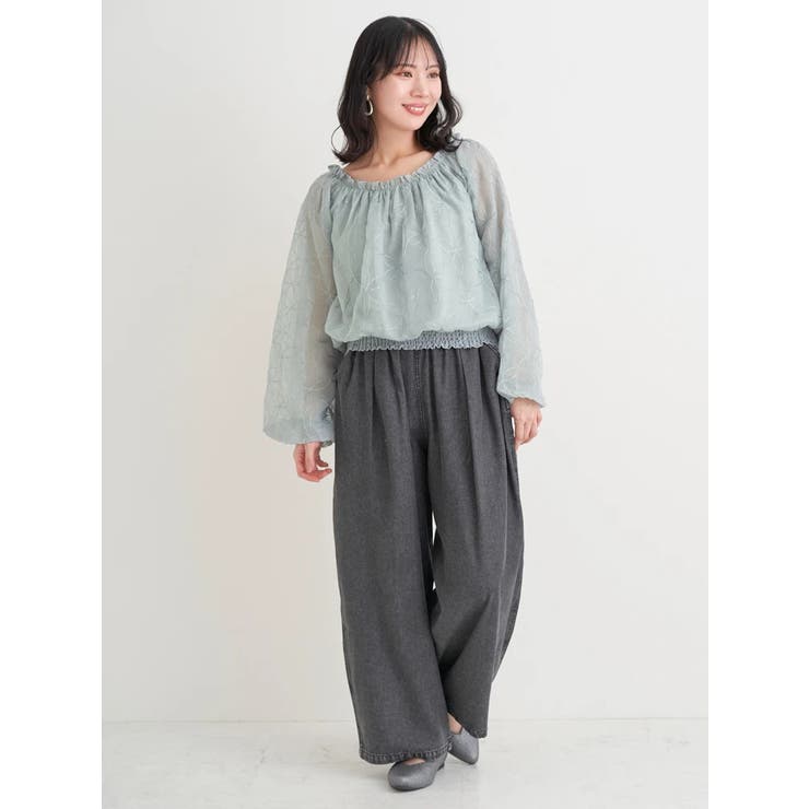 デニムイージーワイドパンツ | Re-J＆SUPURE | 詳細画像14 