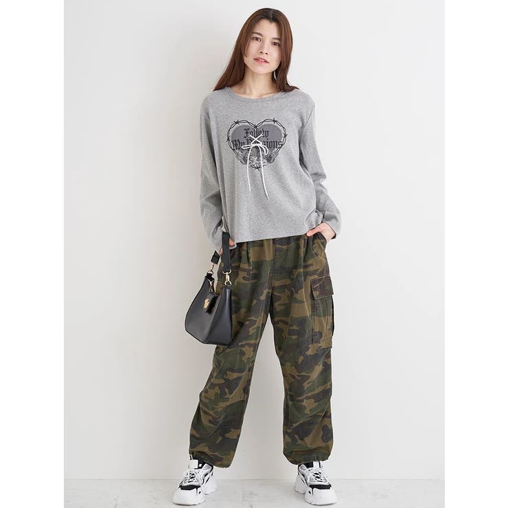 ハートロゴ×レースアップ リブロングTシャツ | Re-J＆SUPURE | 詳細画像6 