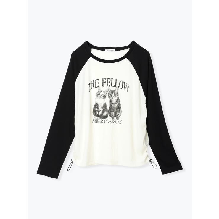 ネコプリント ラグランリブロングTシャツ | Re-J＆SUPURE | 詳細画像23 