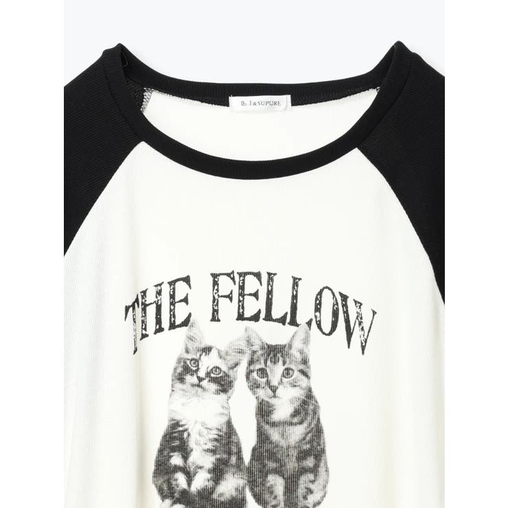 ネコプリント ラグランリブロングTシャツ | Re-J＆SUPURE | 詳細画像25 