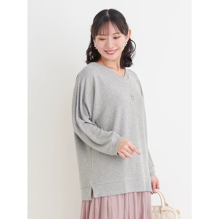 ネックレス付きリブラメニットドルマンプルオーバー | Re-J＆SUPURE | 詳細画像3 