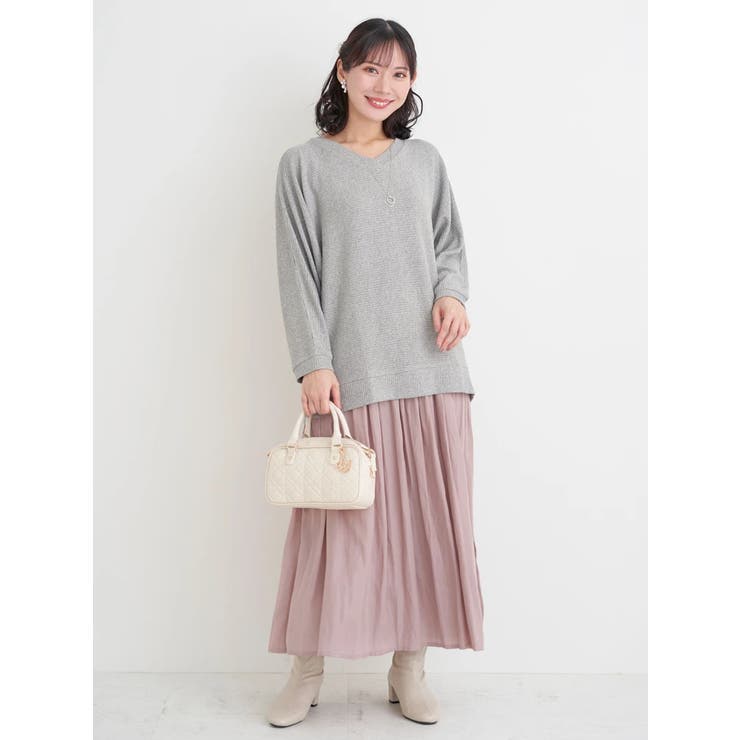 ネックレス付きリブラメニットドルマンプルオーバー | Re-J＆SUPURE | 詳細画像5 