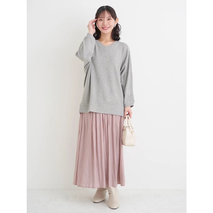 ネックレス付きリブラメニットドルマンプルオーバー | Re-J＆SUPURE | 詳細画像7 