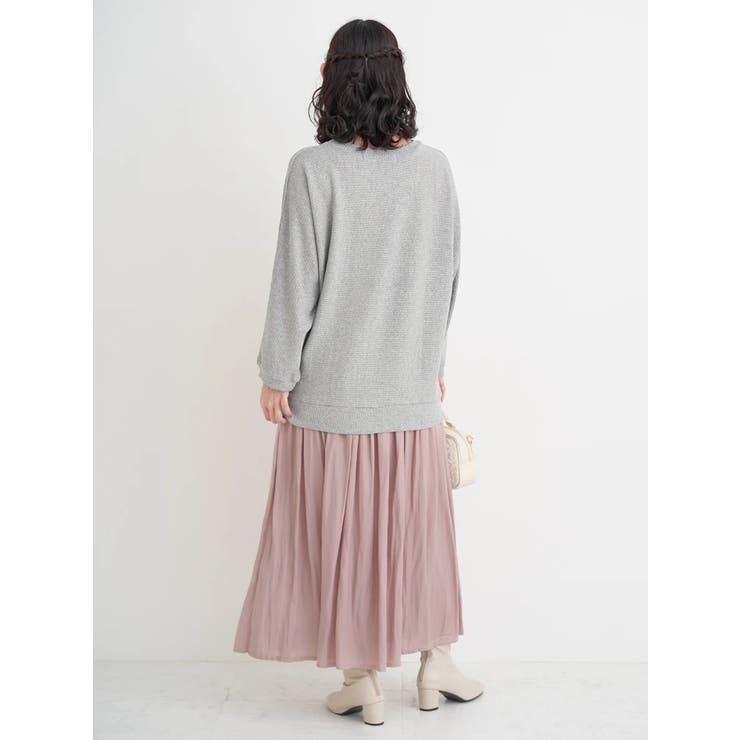 ネックレス付きリブラメニットドルマンプルオーバー | Re-J＆SUPURE | 詳細画像9 