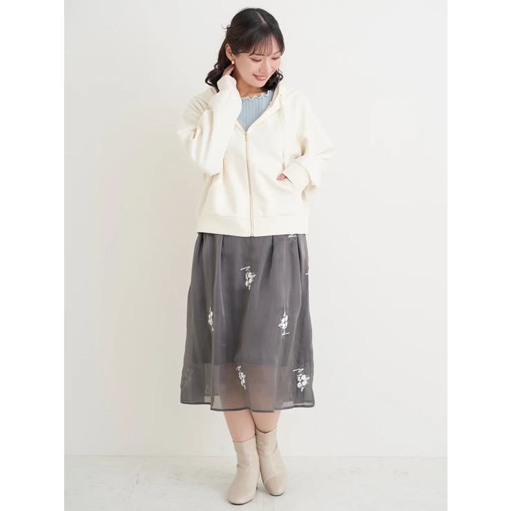 スフレタッチダンボール短丈パーカー | Re-J＆SUPURE | 詳細画像6 