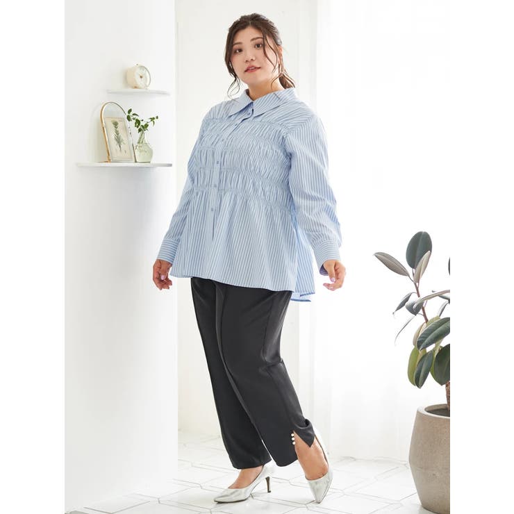 【Sasaki Mikiコラボ】裾スリットパールテーパードパンツ | Re-J＆SUPURE | 詳細画像5 