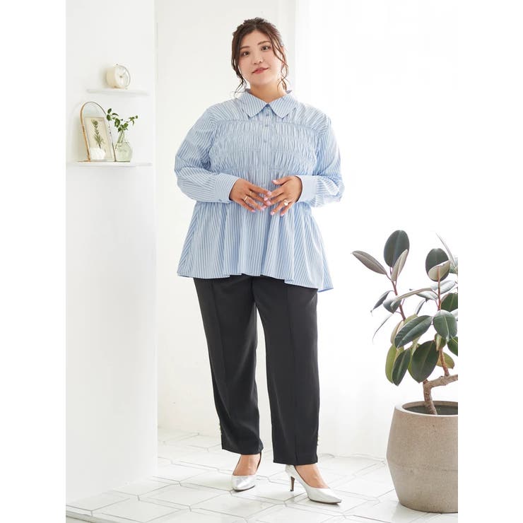 【Sasaki Mikiコラボ】裾スリットパールテーパードパンツ | Re-J＆SUPURE | 詳細画像7 