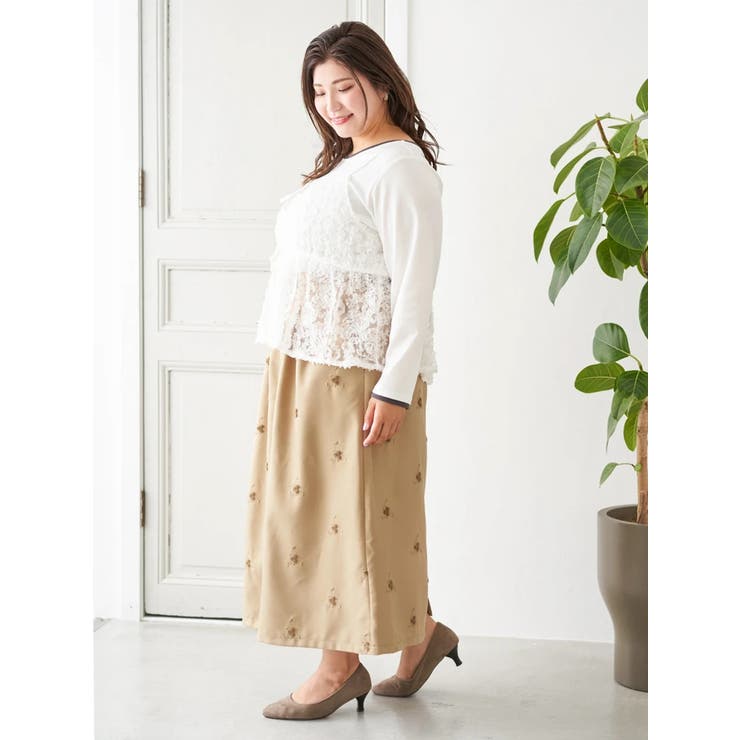 【Sasaki Mikiコラボ】フラワー刺繍ナロースカート | Re-J＆SUPURE | 詳細画像8 