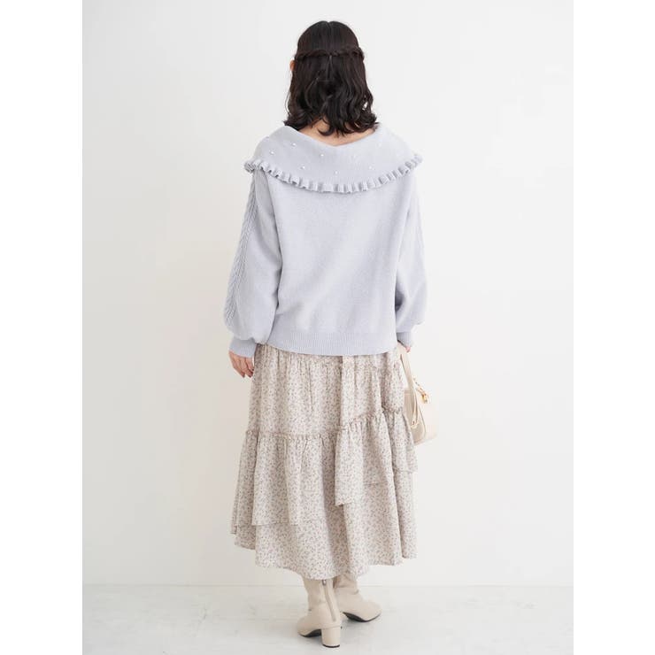 花柄アシメティアードスカート | Re-J＆SUPURE | 詳細画像9 