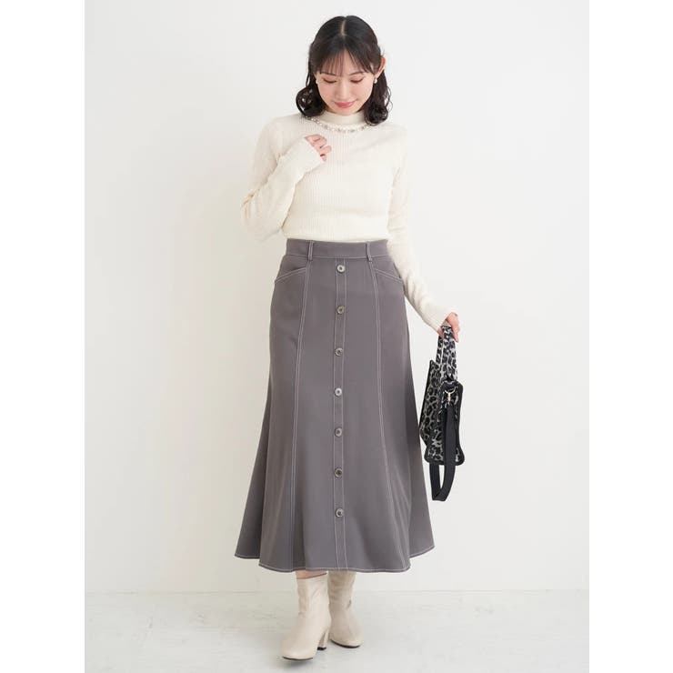 フロントボタンマーメイドスカート | Re-J＆SUPURE | 詳細画像4 