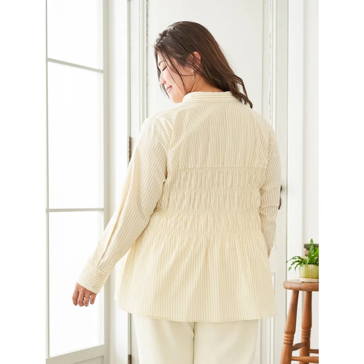 【Sasaki Mikiコラボ】ストライプシャーリングブラウス | Re-J＆SUPURE | 詳細画像4 