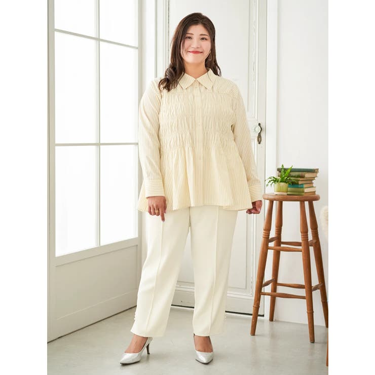 【Sasaki Mikiコラボ】ストライプシャーリングブラウス | Re-J＆SUPURE | 詳細画像7 