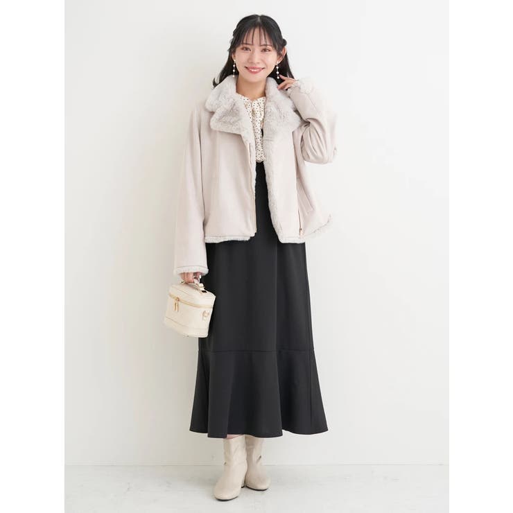 【WEB限定】フリルボウタイブラウスドッキングワンピース（花柄・ドット柄） | Re-J＆SUPURE | 詳細画像20 