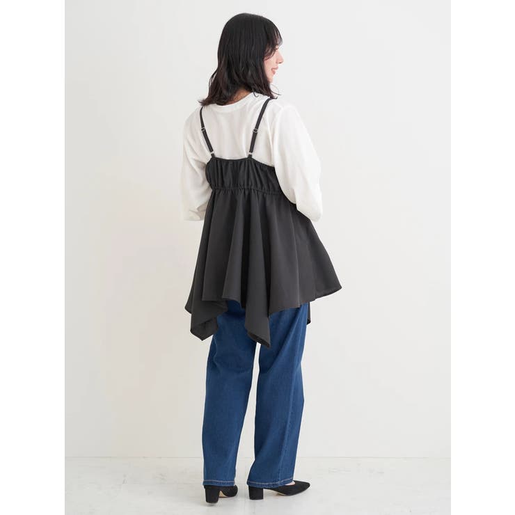 【WEB限定】シャーリングヘムキャミソール（無地・チェック柄） | Re-J＆SUPURE | 詳細画像9 