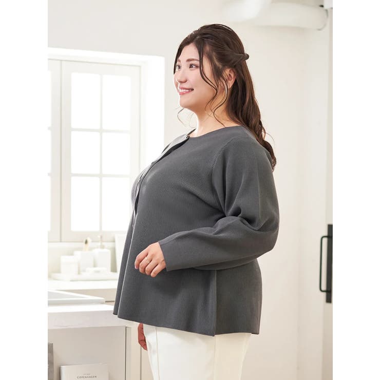 【Sasaki Mikiコラボ】ペプラムスポンディッシュニットカーディガン | Re-J＆SUPURE | 詳細画像20 