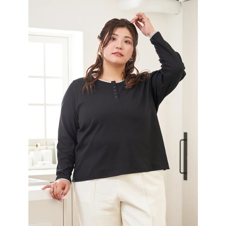 【Sasaki Mikiコラボ】前後2Way配色ヘンリーネックトップス | Re-J＆SUPURE | 詳細画像61 