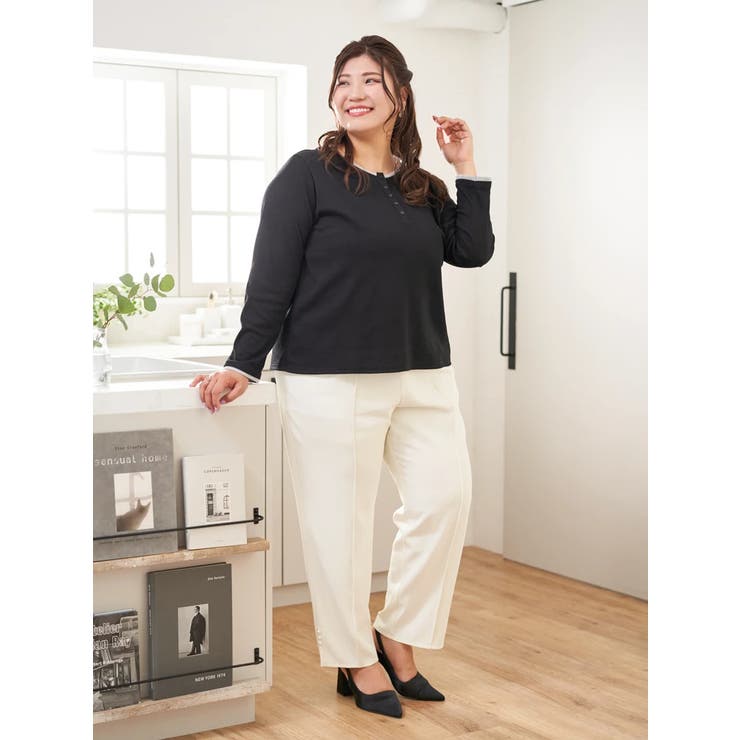 【Sasaki Mikiコラボ】前後2Way配色ヘンリーネックトップス | Re-J＆SUPURE | 詳細画像65 