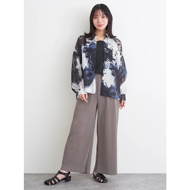 [SET]ぼかし柄シアーシャツ×タンクトップ | Re-J＆SUPURE | 詳細画像8 