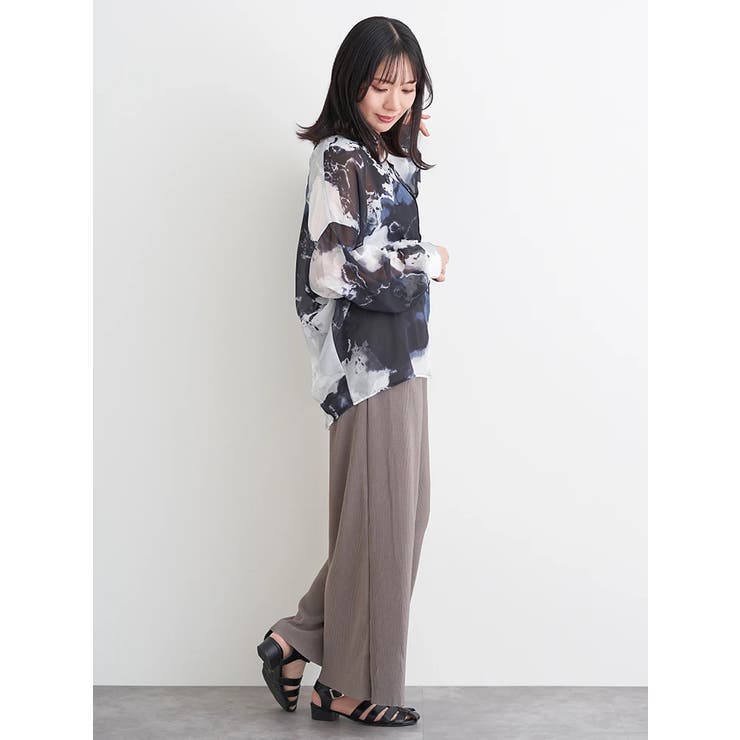 [SET]ぼかし柄シアーシャツ×タンクトップ | Re-J＆SUPURE | 詳細画像9 