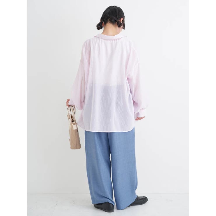 [SET]ストライプ柄シアーシャツ×タンクトップ | Re-J＆SUPURE | 詳細画像9 
