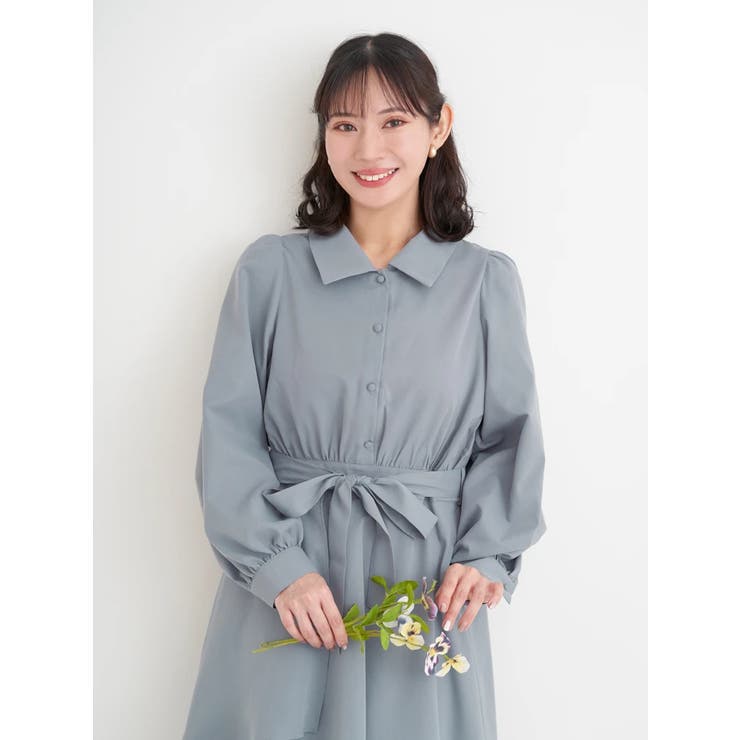 裾チュールアシメ切り替えシャツワンピース | Re-J＆SUPURE | 詳細画像7 